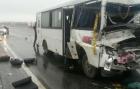 Под Ставрополем произошло столкновение грузовика и рейсового автобуса