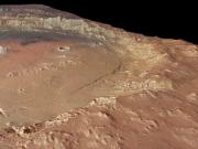 Mars Express сфотографировал дельту в кратере Эберсвальде