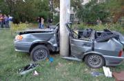 В Ставрополе водитель врезался в столб