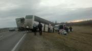 На Ставрополье рейсовый автобус столкнулся с грузовиком, есть пострадавшие