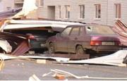 В Ставрополе штормовой ветер снес крышу новостройки