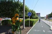 Фигуру зелёного велосипедиста восстановили в Ставрополе